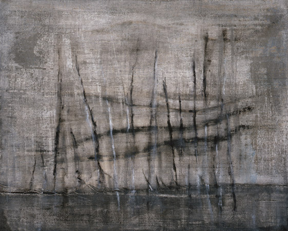 Sans titre. Untitled / Huile sur toile marouflée sur bois. Oil on canvas mounted on wood. <br />
32x40cm. 2000