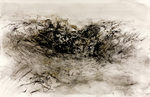 Montagne. Mountain / Tempera sur papier. Tempera on paper. 66x102cm. 2007