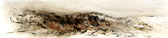 Sans-titre. Untitled / Tempera sur papier. Tempera on paper. 15x66,5cm. 2007
