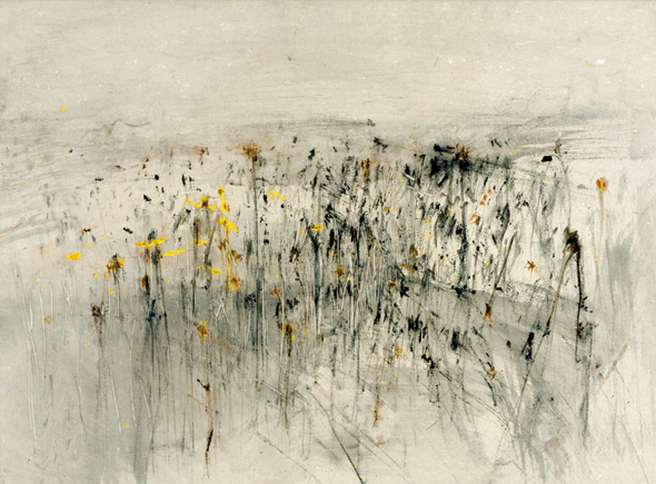 Friche. Fallow land / Tempera sur toile. Tempera on canvas. 54x73cm. 2010