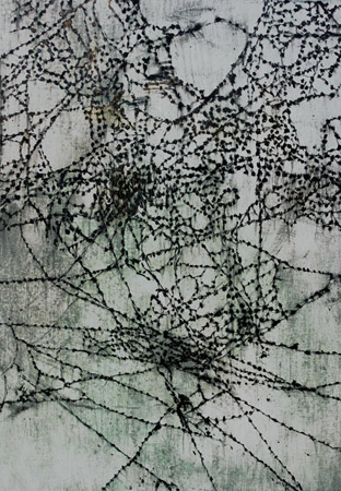 Géométrie variable II - Variable geometry II / Huile sur toile - Oil on canvas. 116 x 81 cm. 2014