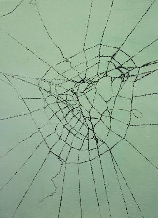 Géométrie orbiculaire II  / Acrylique sur toile - Acrylics on canvas.  100  x 73  cm. 2015